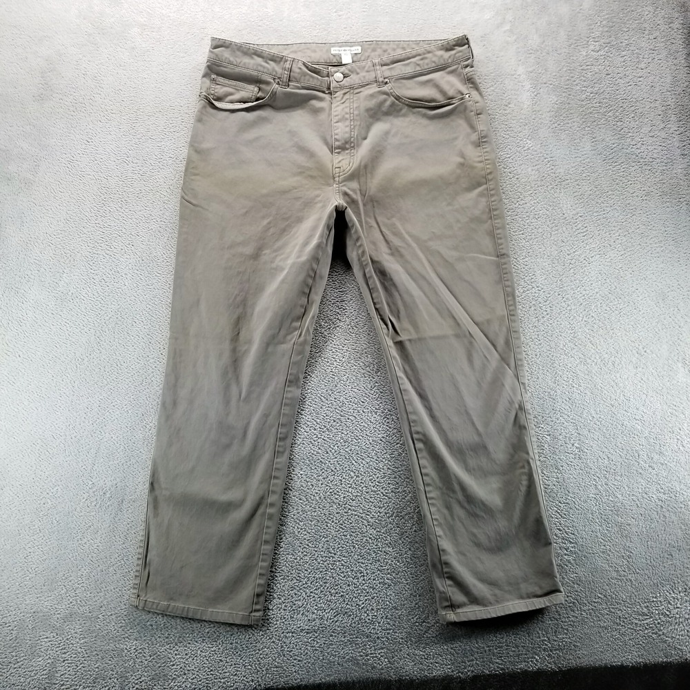 Peter Millar Pants Mens 36x27 Brown Chinos Ultimate Sateen Flat Front Trousers